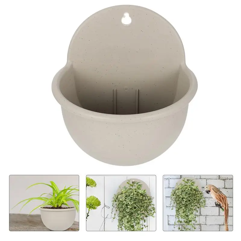 

1Pc Plastic Simulated Pottery Type Flower Pot Hanging Flowerpot Wall Decoration