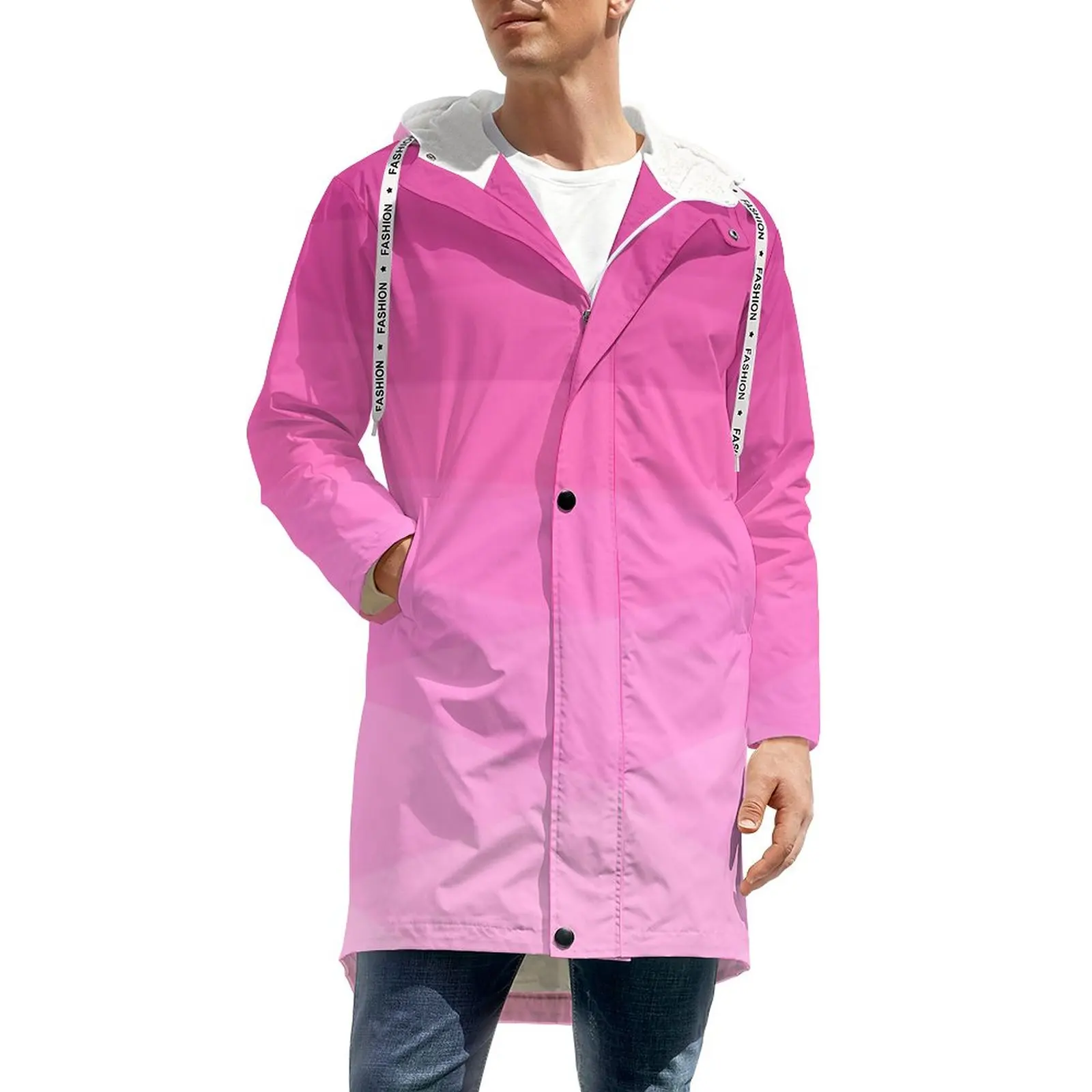 

Женский Повседневный плащ с принтом Омбре, элегантный классический плащ фиолетового цвета с защитой от ветра, для зимы, подарок на день рожд...