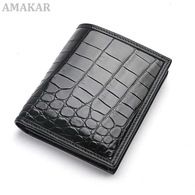 

Man 's Genuine Leather Short Wallets Brown European Designer Mens Wallet Real Fashion Mini Purse Card Pocket Bag