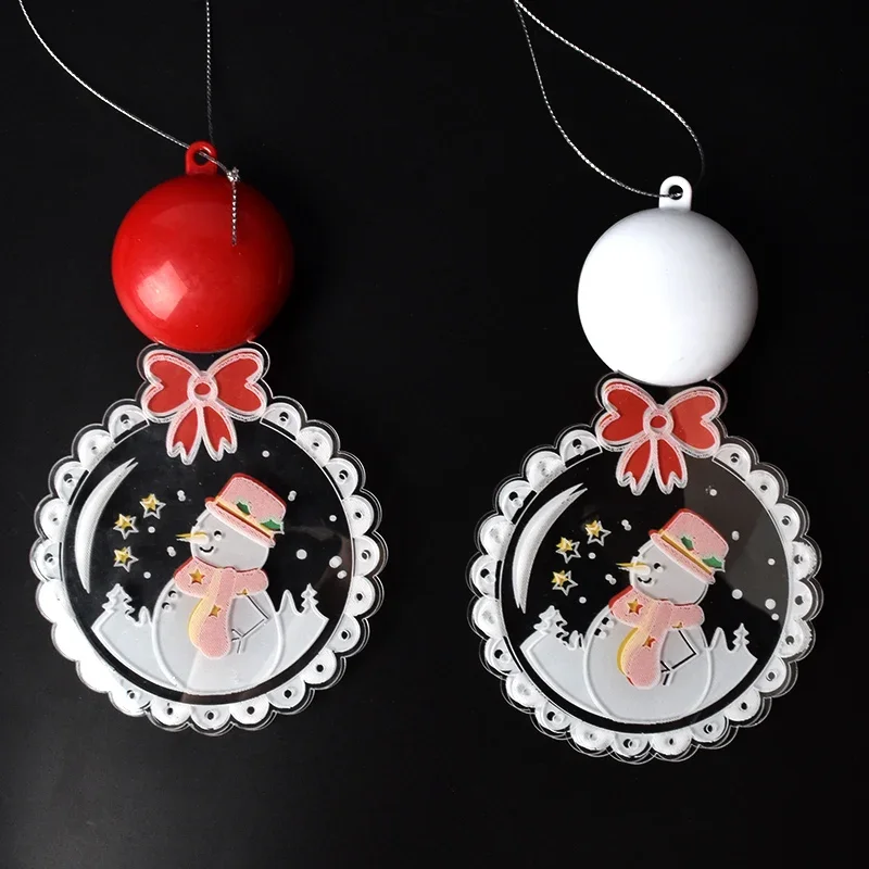 Творческие 3D праздничные украшения Рождественская модель светящаяся подвеска