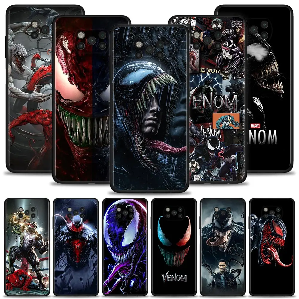 

Phone Case For Xiaomi 12 11T 10T Pro 11 Lite 9T POCO X3 GT X4 NFC M3 M4 Pro F3 Pocophone F1 Coque Marvel Venom Spiderman Comics