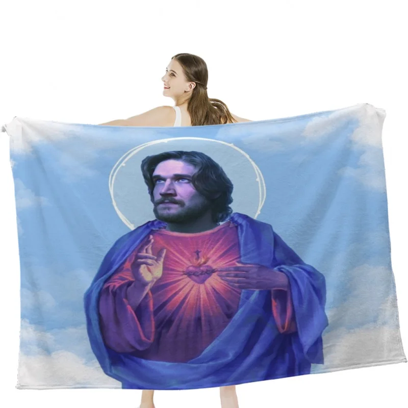 

Jesus Bo Throw Blankets Airplane Travel Decoration Soft Warm Bedspread