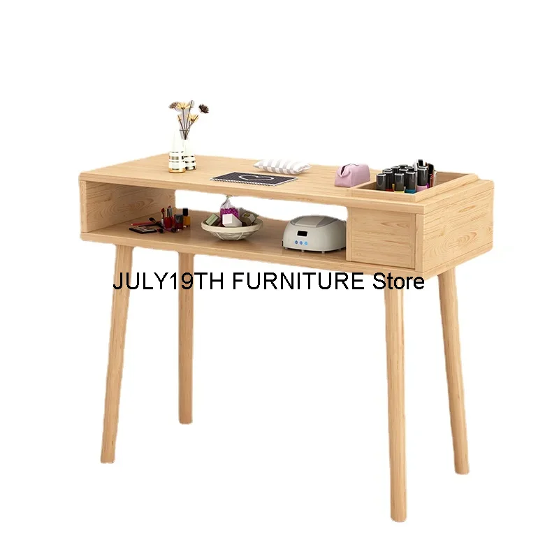 Деревянный японский Маникюрный Стол простой дизайн для салона изысканный приема