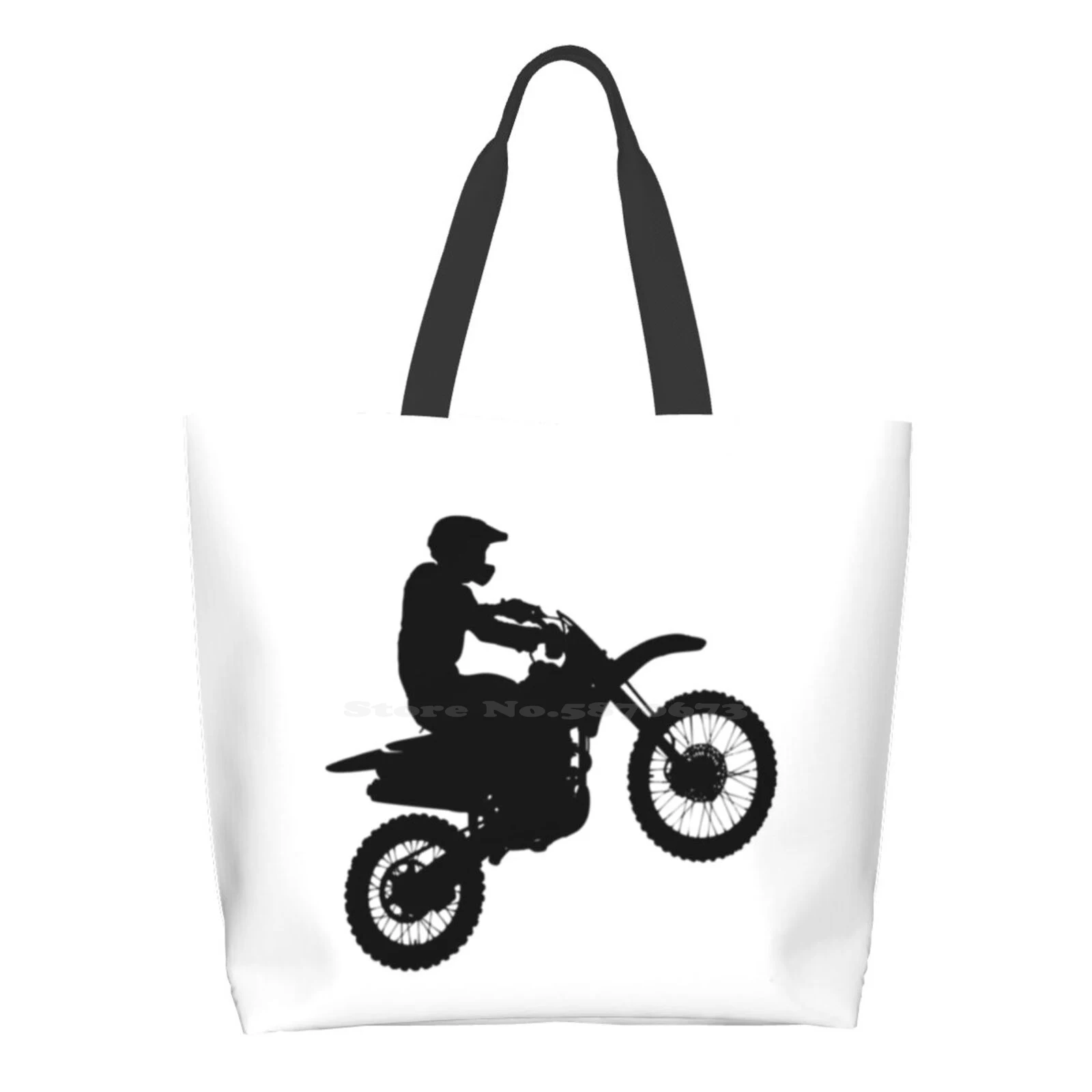 

Motorcycle Mountain Ladies Casual Handbag Tote Bag Reusable Large Capacity Mountain Bike Dirt Bike Dirt Bike 9 Motorcycle Mens