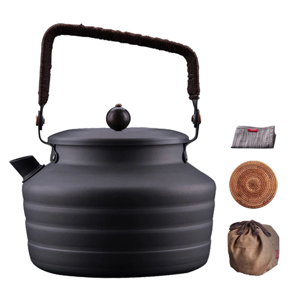 

1.3L Water Kettle Portable Ultralight Alumina Camping Water Kettle Outdoor Coffee Pot Teapot Home Hiking and Picnic