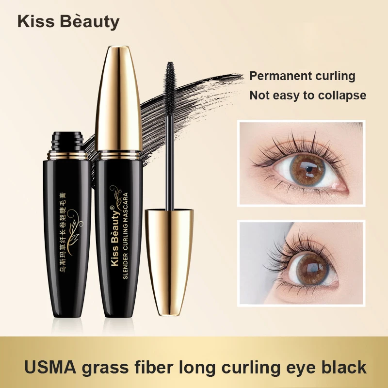 

Black Thick Mascara Lengthens Eyelashes Waterproof 4D Silk Fiber Lash Mascara Curling Lashes Natural Eyes Makeup Women Cosmetics