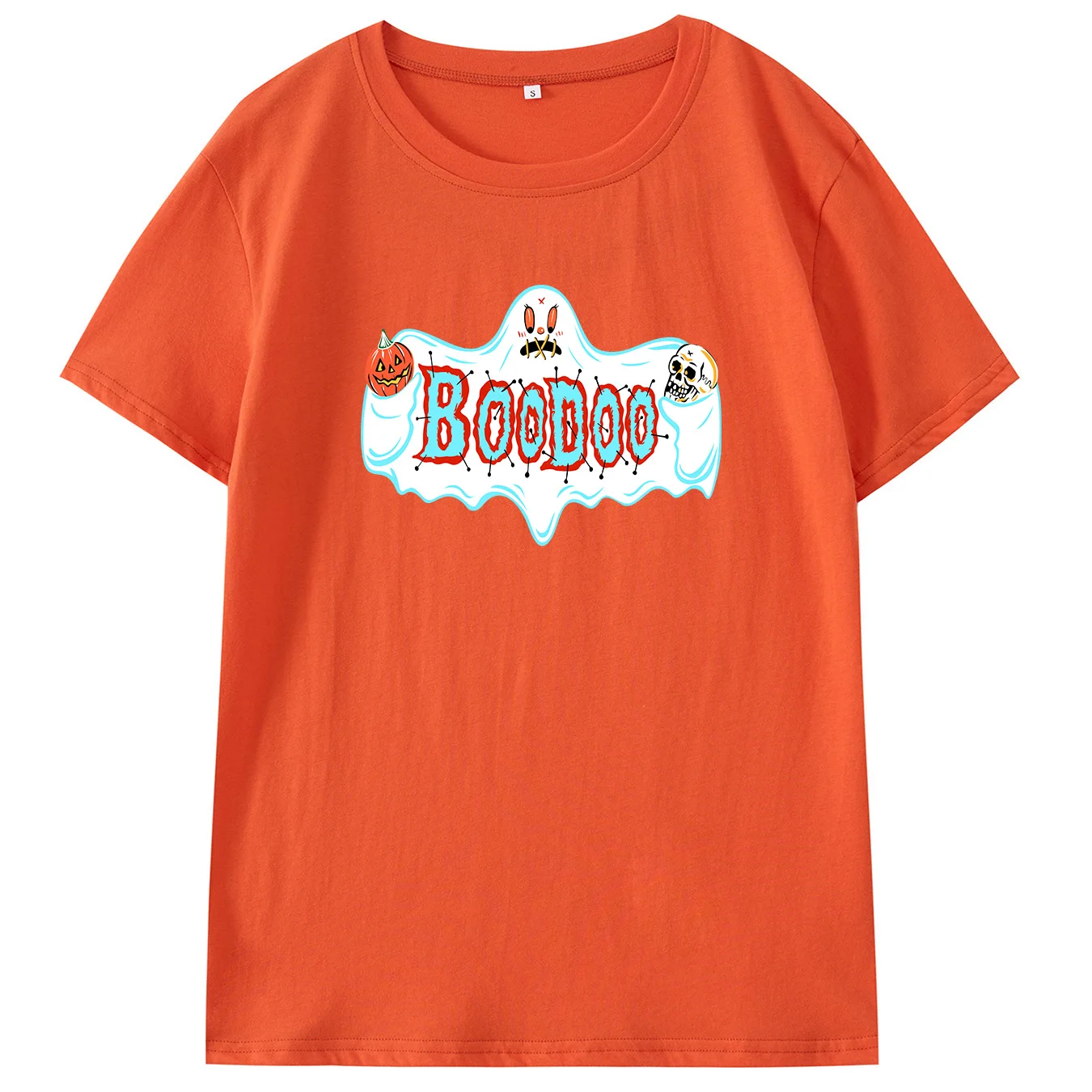 Футболка BOODOO с тыквой черепом призраком Хэллоуин хлопковая Готическая винтажная
