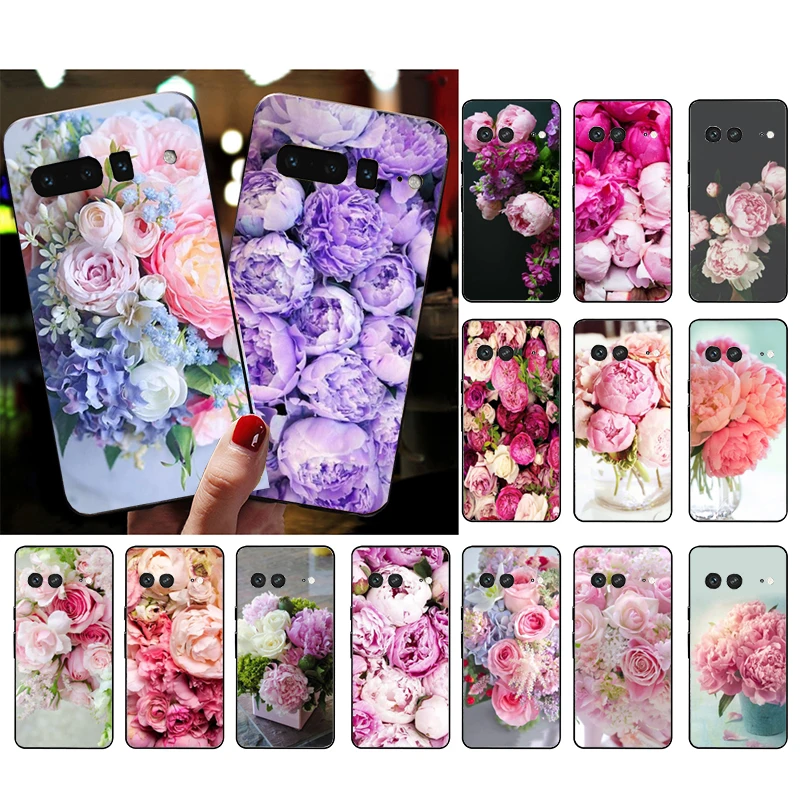 

Phone Case for Google Pixel 7 Pro 7 6A 6 Pro 5A 4A 3A Pixel 4 XL Pixel 5 6 4 3 XL 3A XL 2 XL Peony Flower