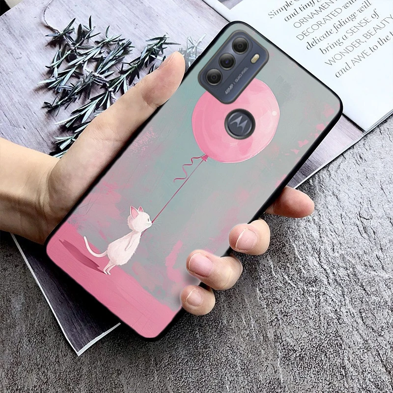 Чехол для телефона с милым котом Motorola Edge 50 40 Pro 30 Ultra Neo Fusion Moto G Play Stylus Power 5G