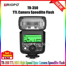 TRIOPO TR-350 TTL HSS High Speed Sync Camera Speedlite Top Flash SLR Mirrorless Camera Hot Shoe Light for Canon Sony Fuji Nikon