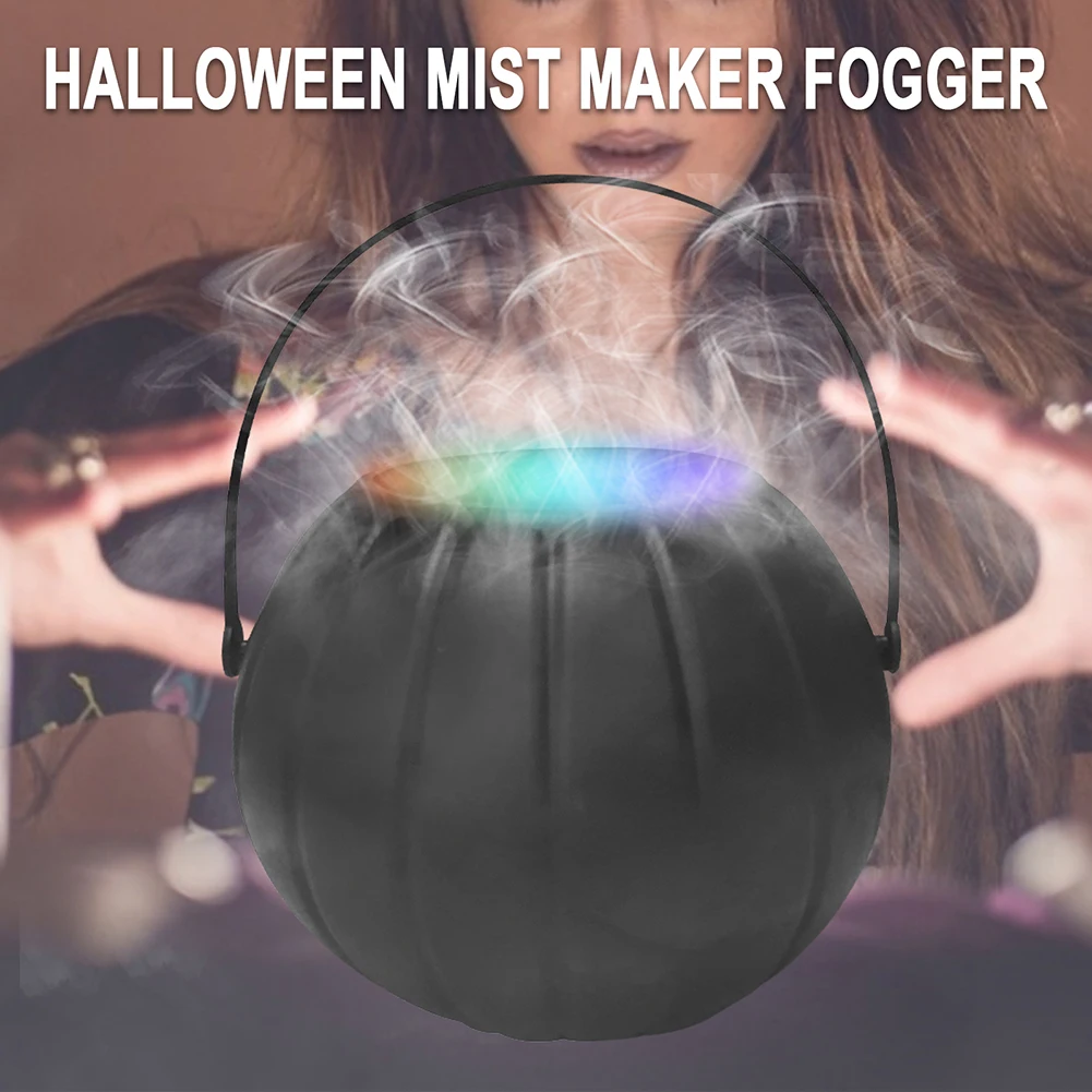 

Хэллоуин ведьма канистра Светодиодная лампа распылителя безопасная атмосферная лампа 7 цветов пламя обесцвечивание легкий Хэллоуин вечер...