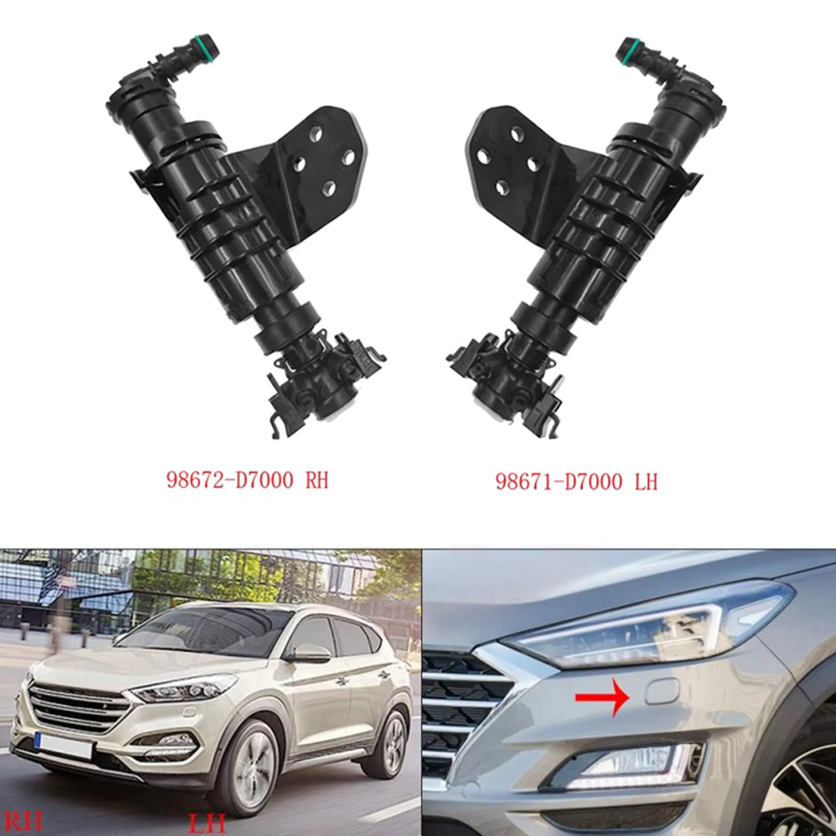 

Насадка-распылитель для передней и левой фары Hyundai Tucson 98671-D7000
