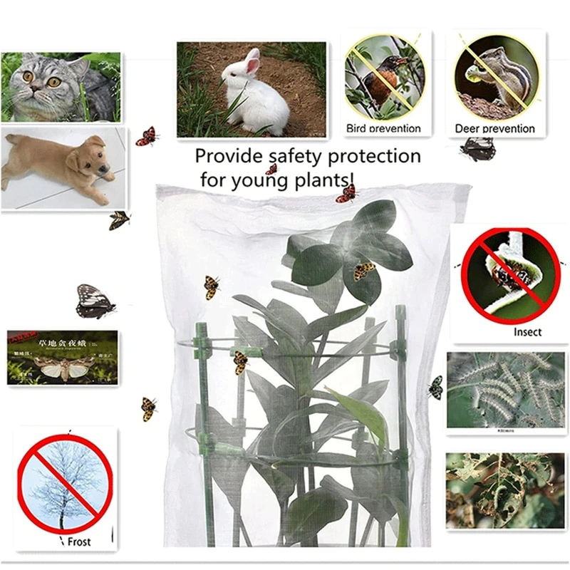 

Seedling Plant Protector Plants Screen Protective Mesh Cage Kit Accessory for Against Damage to Slender Plant from Pets