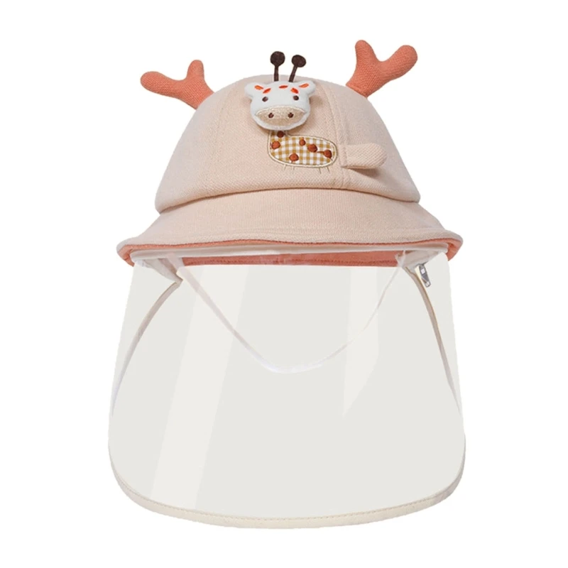 

Детская прозрачная Полнолицевая шляпа рыбака съемная ветрозащитная мультяшная шляпа