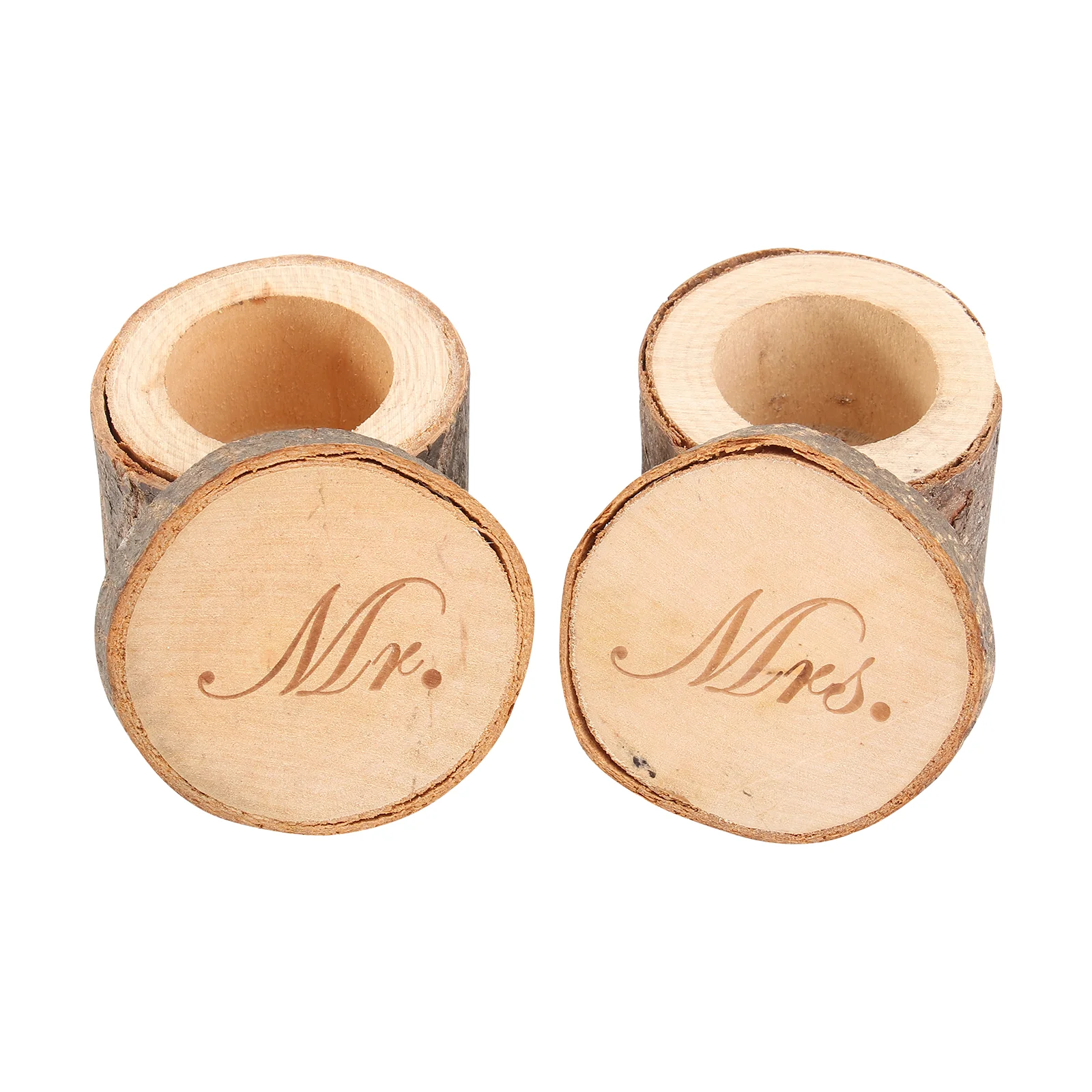 

1 Pair Ring Cases Ring Boxes Rustic Decorative Box Gift Favor Ring Bearer Box for Proposal Wedding