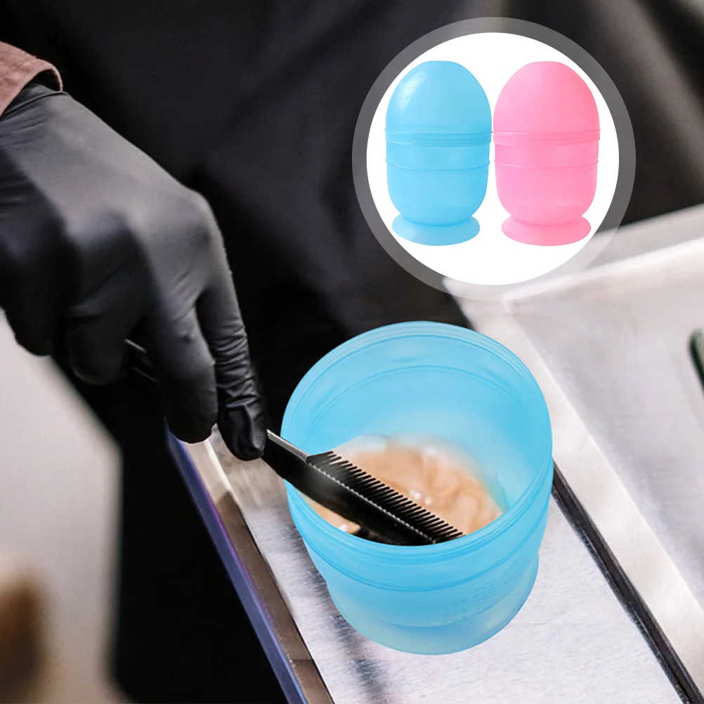 

2 Pcs Hairdressing Scale Shaker Cup Coloring Bowls Highlighting Tools Dye Mixer Plastic Dying Dyeing Shaking Colors Mixing