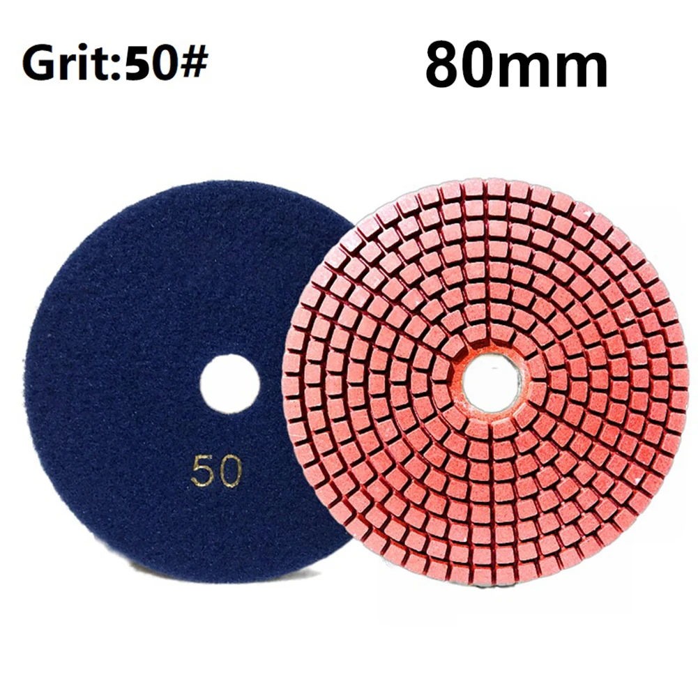 

1 Pc 3inch 80mm Polishing Pad Dry/wet Diamond Grinding Discs 50-3000 Grit For Granite Polishing Angle Grinder Accessories