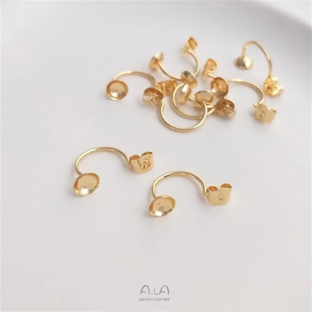 Аксессуары сделай сам 14-каратное позолоченное C-образное жемчужное бабочка