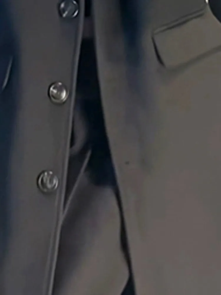 BZVW длинный блейзер в корейском стиле женские однобортные контрастные длинные