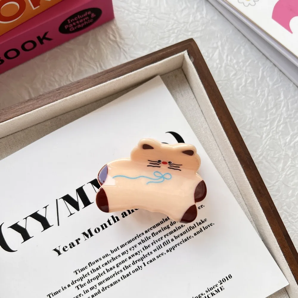 Модный акриловый коготь из мультфильма животных в корейском стиле заколка для