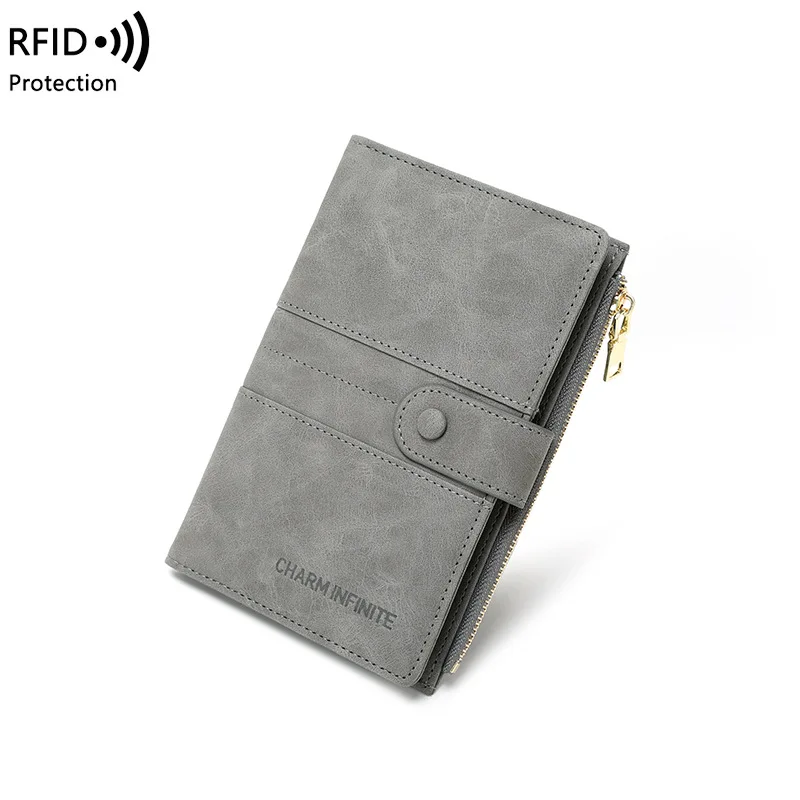 New document package anti-theft swipingRFIDPassport Case zipper hasp multifunctional travel passport bag id holder cardholder
