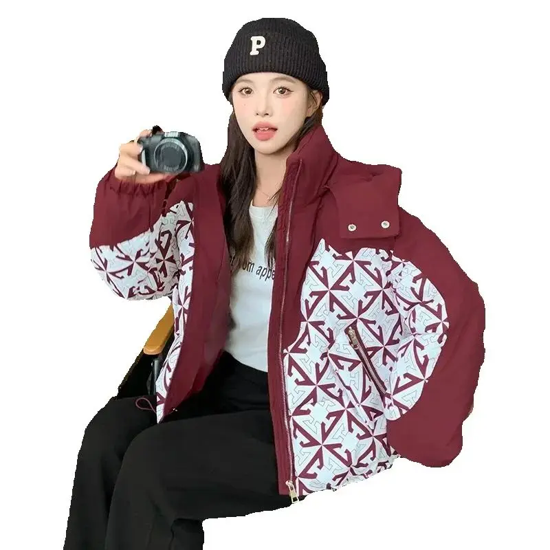 Пальто-парка модная куртка на гагачьем пуху с хлопковой подкладкой 2024 зимнее