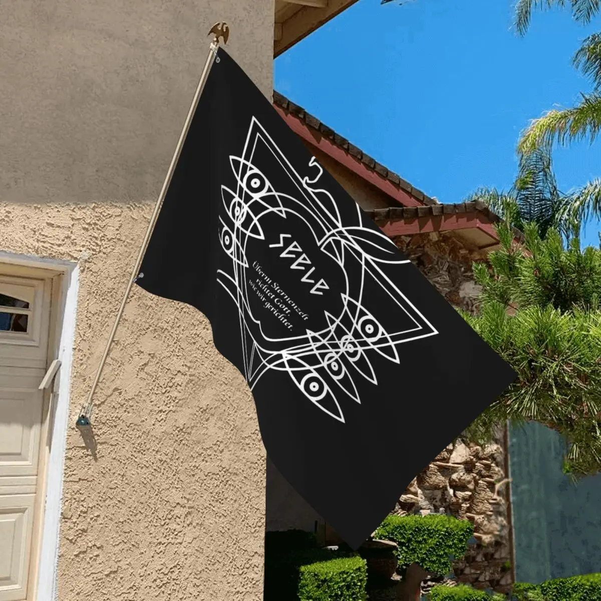 Seele Белый логотип Прапор гордости Печатный подарочный баннер для дома и улицы 90x150