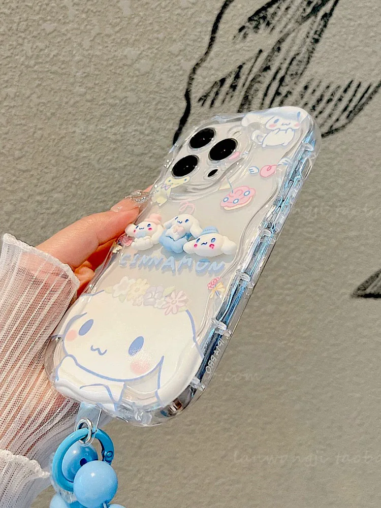 Милый чехол Sanrios Cinnamoroll 3D Wave для Xiaomi Redmi 13C 12 12C 10 10C 9C A1 A2 K50 K40 Note 13 11 Pro Plus 4G 5G Cover