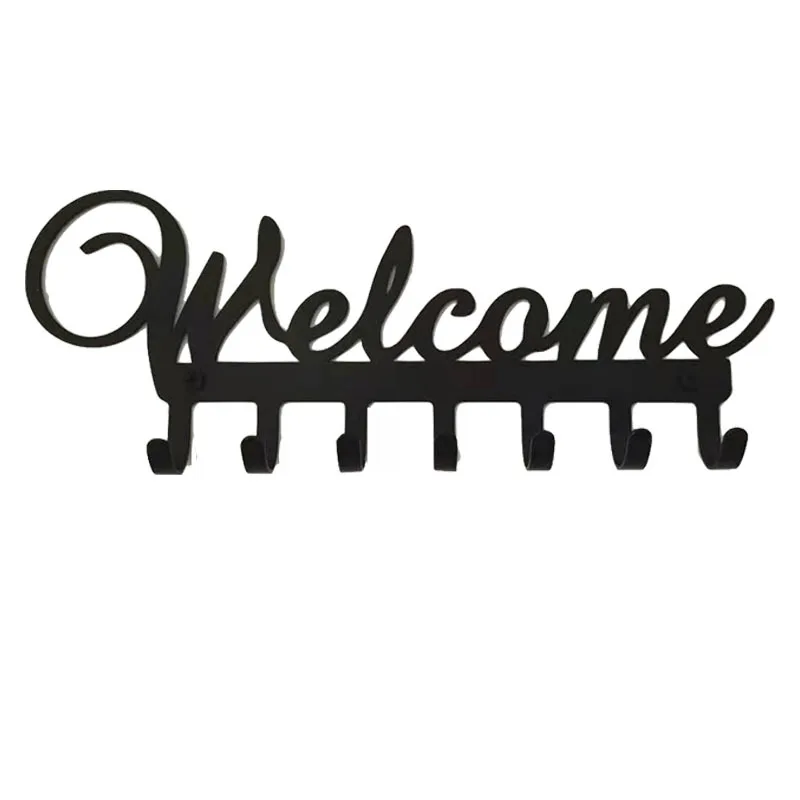 

Держатель для ключей-декоративный Железный органайзер для ключей с 7 крючками для входной двери, кухни, магазина, автомобильных ключей, винт...