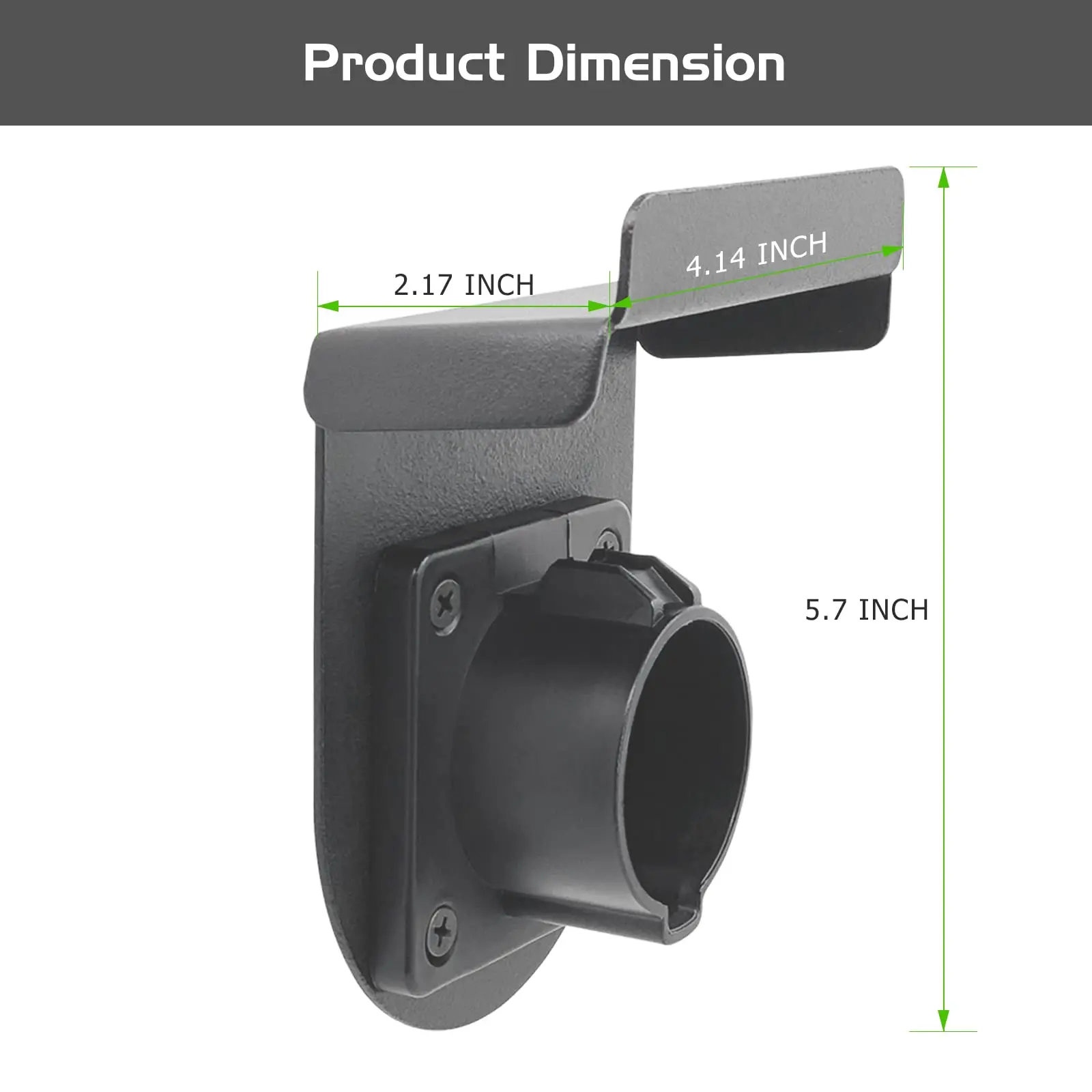 

EV Charger Holder Holster Type 1 EV Charger Plug Nozzle Holster Dock for J1772 with EV Charger Wall Hook Cable Holder
