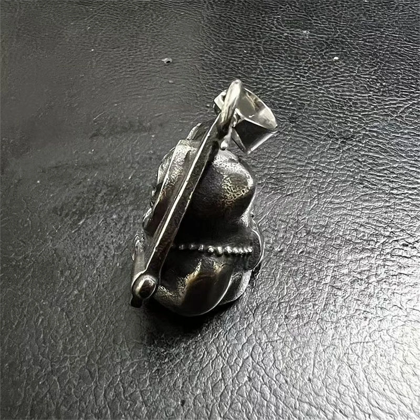 Фото Ожерелье с подвеской Santa Muerte Bell из нержавеющей стали, Богоматери Святой Смерти, двойные стратсы, мексиканский мрачный жнец, ювелирные изделия с черепом №5