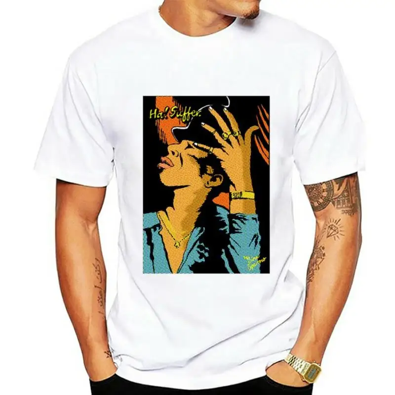 

Перцовая лабия Ха! Страдающая белая футболка