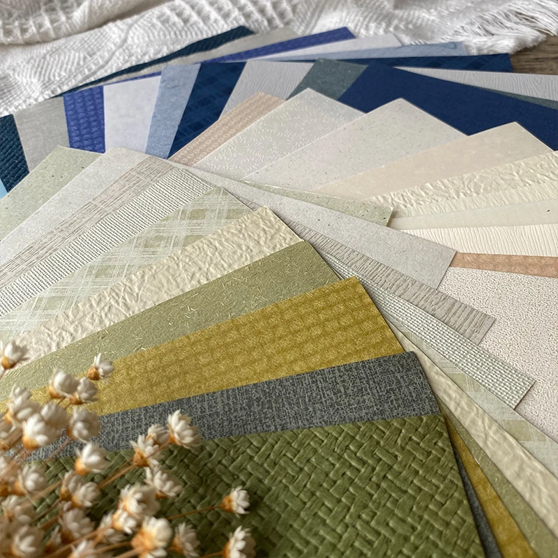 Винтажная текстурированная бумага для рукоделия 10 шт