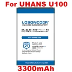LOSONCOER 3300mAh U100 Аккумулятор для UHANS U100 мобильный телефон аккумулятор