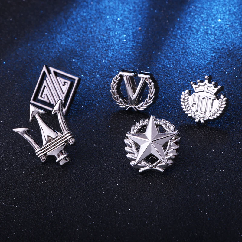 

Mini Crown Five-Pointed Star Suit Small Brooch Men's Shirt Collar Stud Alloy Couple Badge Women's Accessories