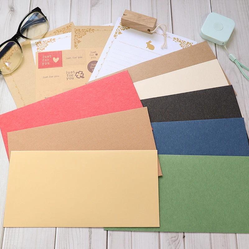 8pcs/pack New  Retro Texture Western Envelopes for Wedding Party Invitation Greeting Cards Gift Envelopes