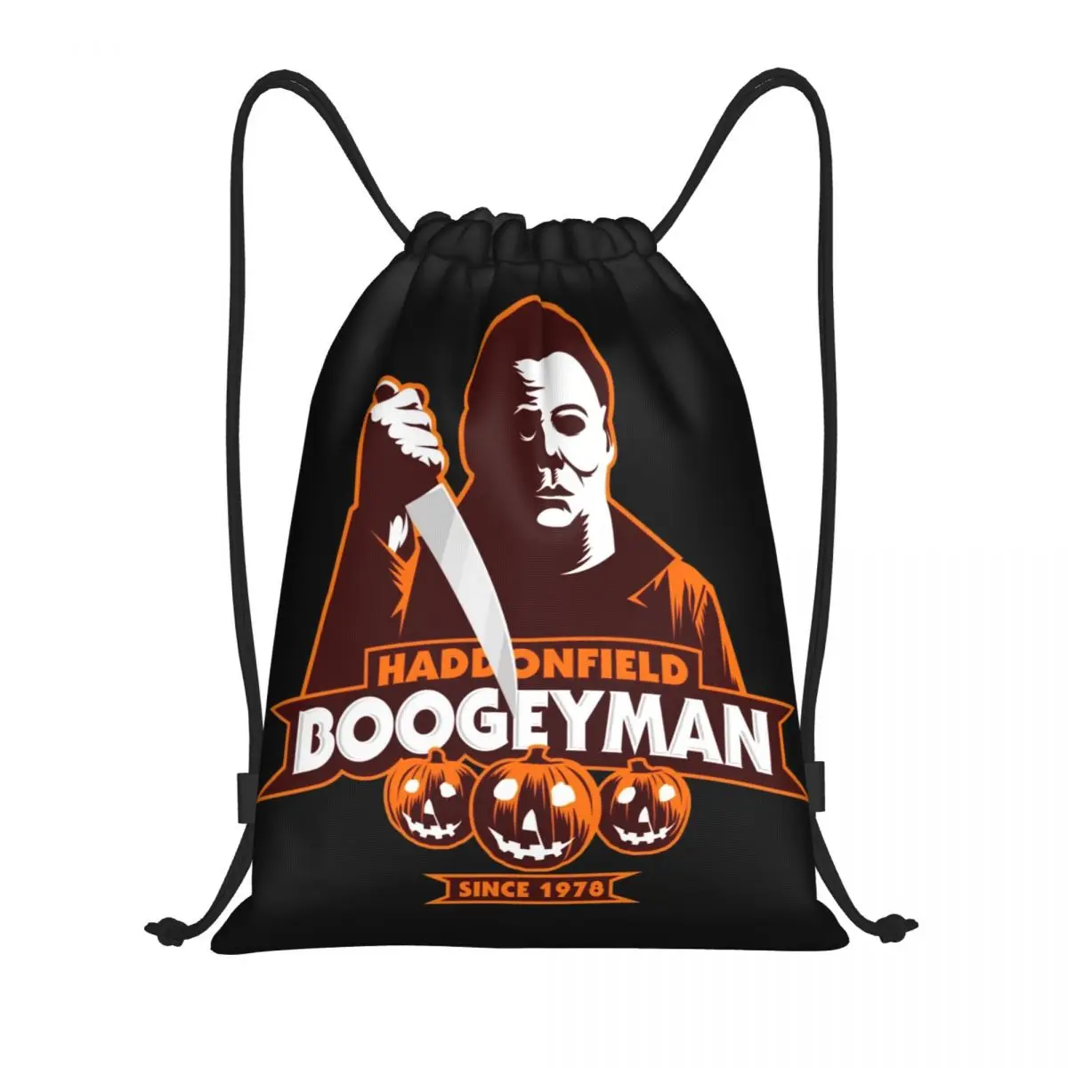 

Custom Michael Myers Halloween Horror Movie Drawstring Bags Men Women Lightweight Sports Gym Storage Backpack