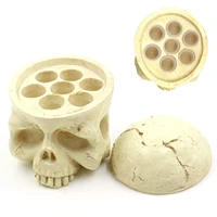 skull tattoo ink cup holder 7 holes ink cap cup holder for tattoo supplies free shipping