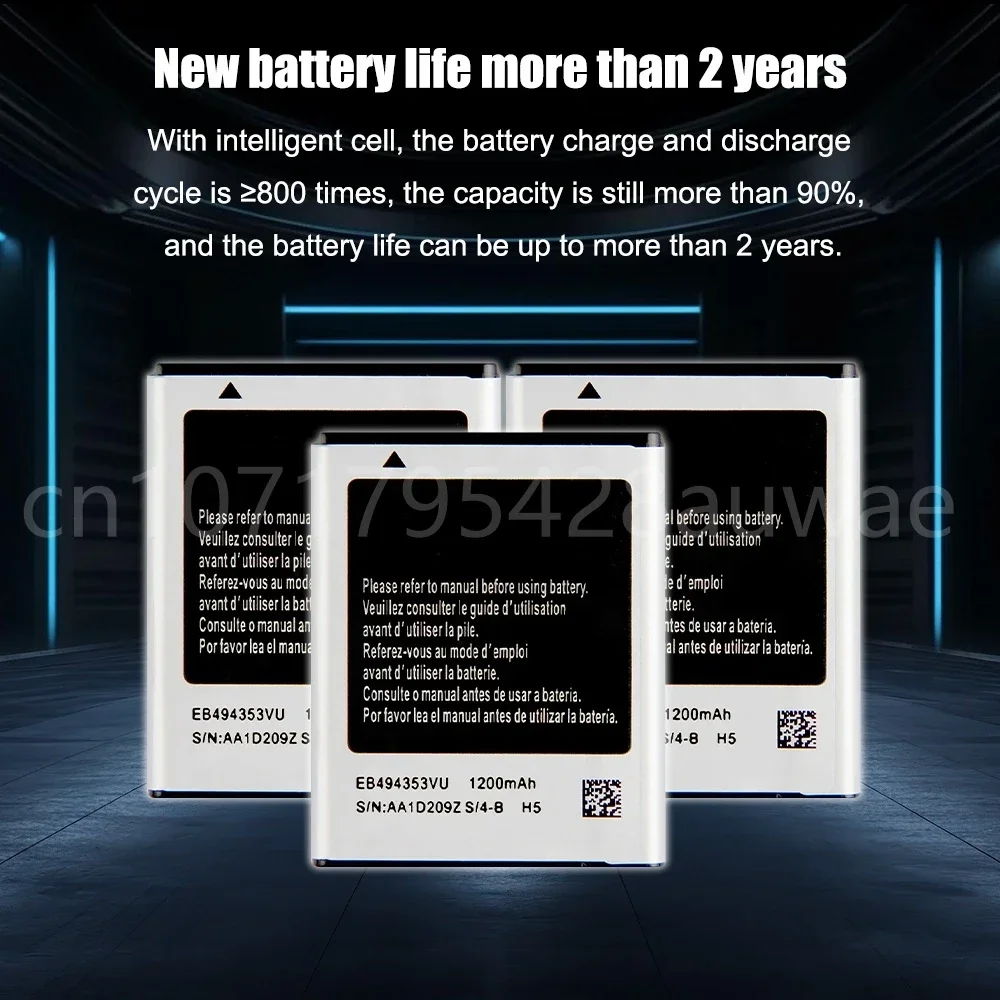 Оригинальный аккумулятор EB 494353 VU для Samsung S5750 GT-S5570 I559 S5570 S5330 S5232 C6712 VA