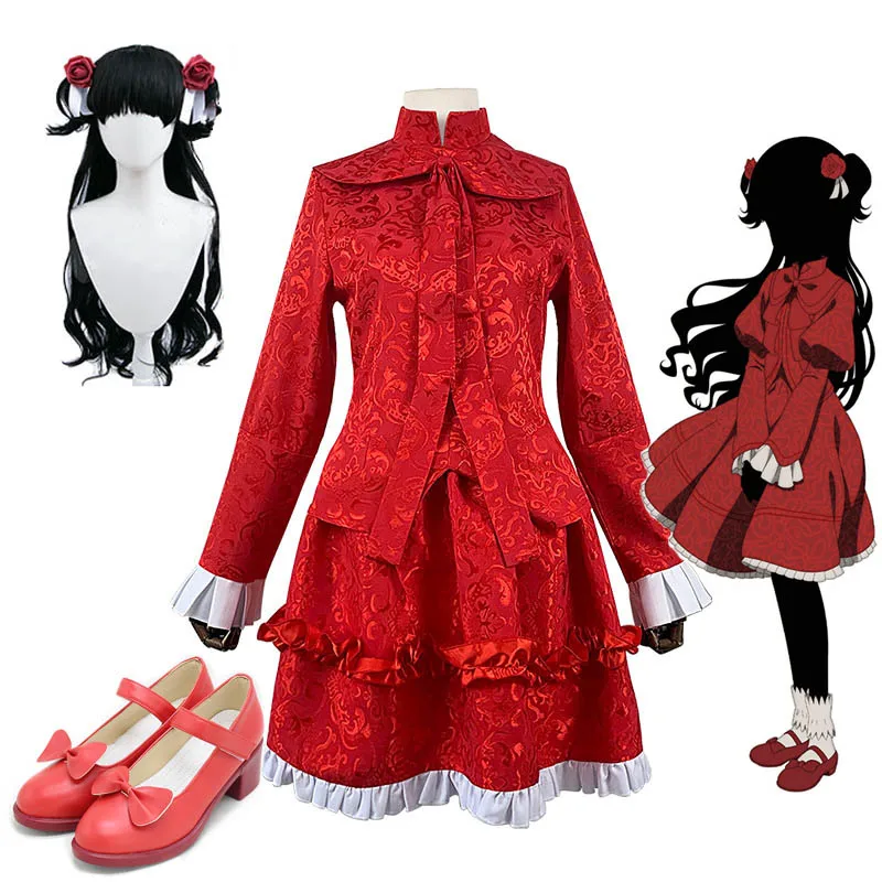 Костюм горничной из аниме «Тени», костюм для косплевечерние и вечеринки, костюм для Хэллоуина, карнавала, полный комплект туфель с париком