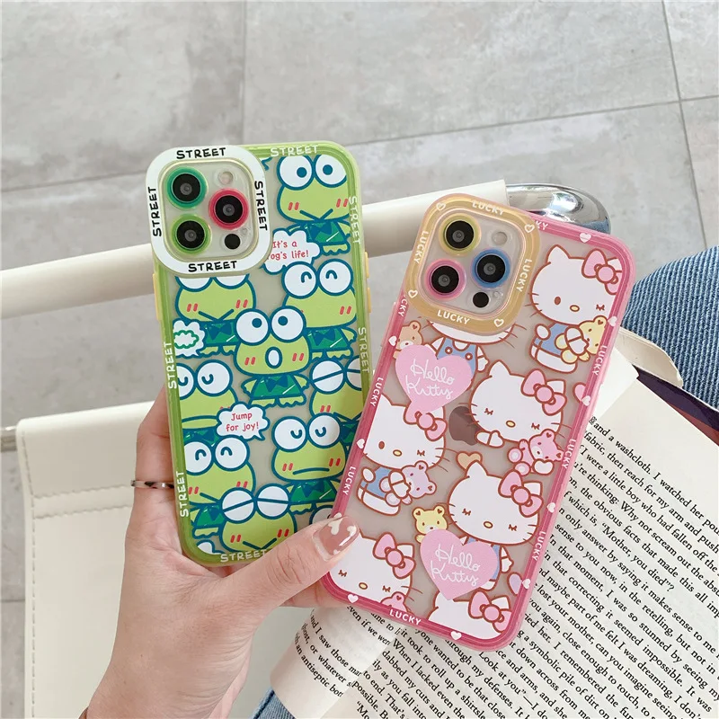 

For Creative Cute Cartoon Animal Little Frog Cat Cover for IPhone 11 12 13 Pro X XR XS Max Shockproof Phone Case IPhone 13 Case
