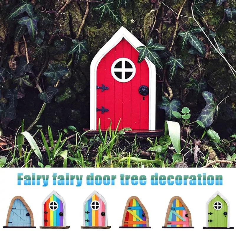 

Cute Miniature Fairy Gnome Window Door Figurines Elf Home Yard Art Garden Sculpture Statues Decor Tree Sculpture Window Door