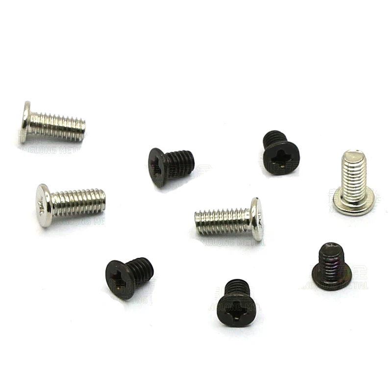 

100Pc M2.6*L=3.5/6mm Nickel/Zinc Plated Steel Steel Cross Phillips Recessed Thin Flat Wafer Head Laptop Repair Screws Wood Bolts