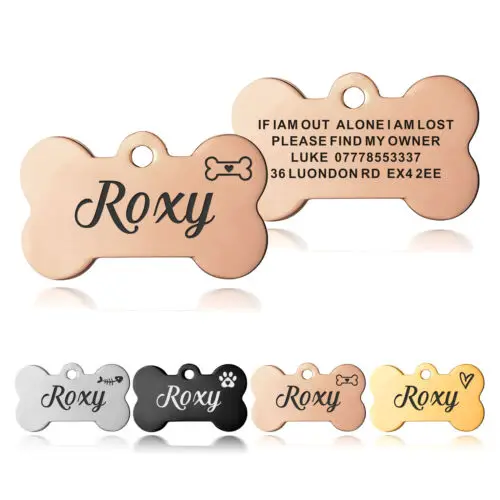 Персонализированная бирка для собак с гравировкой имени диск домашних животных