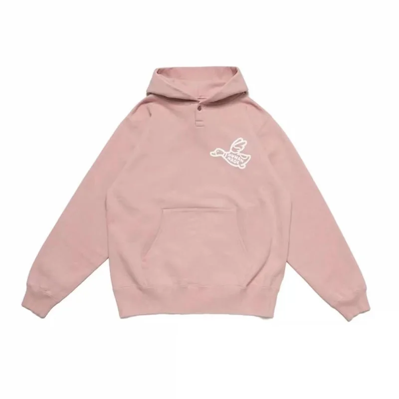 

Autumn HUMAN HOODIE MADE 21AW Winter Flying Duck Character Printing Men's And Women's Casual Loose Hooded Sweater