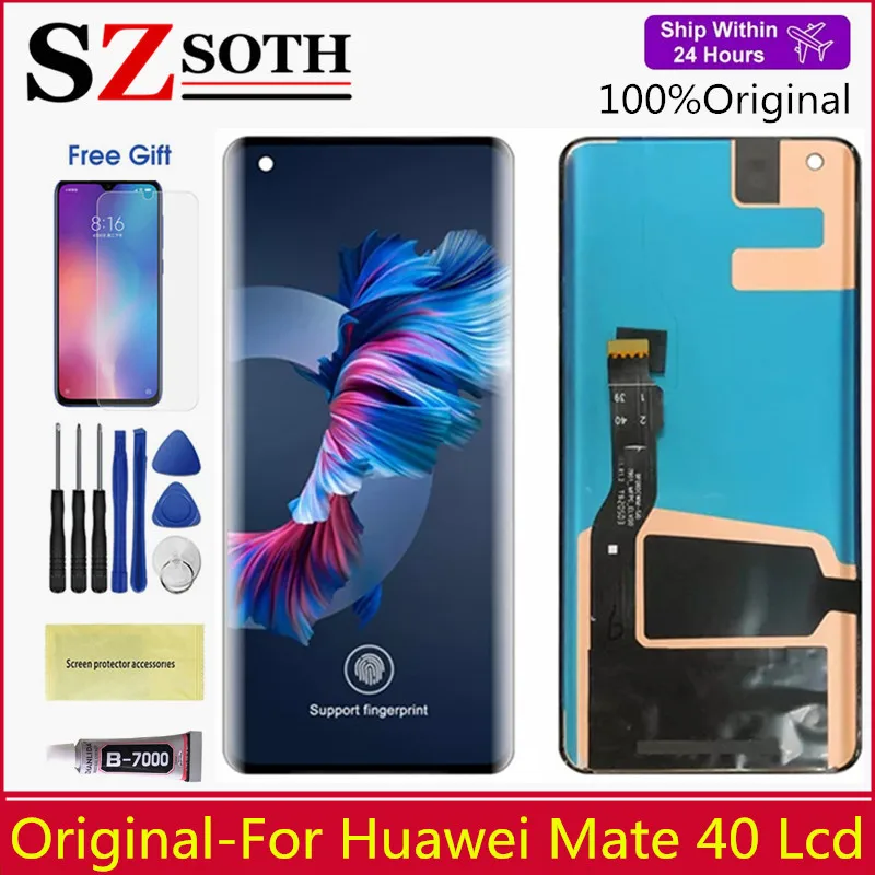 

Оригинальный ЖК-дисплей 6,5 дюйма для Huawei Mate 40 с рамкой, сенсорный экран, дигитайзер в сборе, детали для Huawei Mate40, ЖК-дисплей