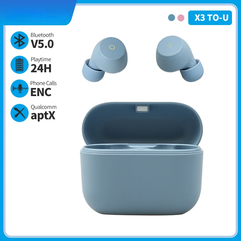 

Wireless Bluetooth Earphone bluetooth 5.0 voice assistant touch control Qualcomm aptX gift present traf