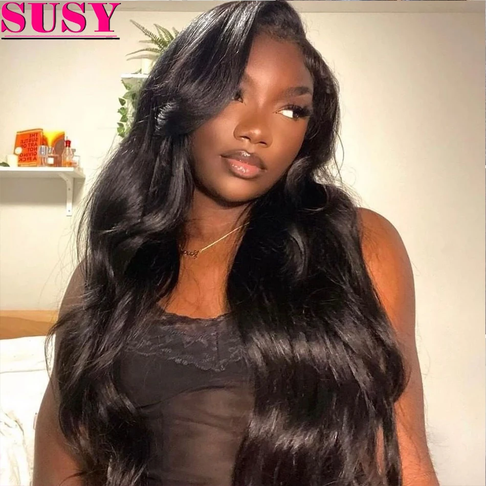 

13X6 HD Transparent Lace Front Human Hair Wigs For Women Brazilian Body Wave 13x4 Lace Frontal Wigs Pre Plucked 4x4 Closure Wigs