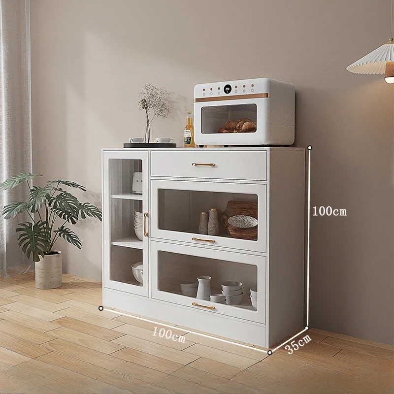 Боковой шкаф для хранения вещей стеклянный сервант спиртных напитков кухонный