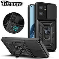 slide camera armor phone case for oppo reno 7 5g 6z 6 5lite 5 4lite silicone metal magnetic ring cover for oppo f19pro f17 cases